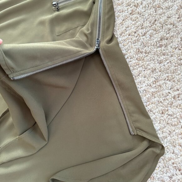 Naked Zebra‎ zippered sides tank double layers zipper pocket Olive Green S - Picture 9 of 10